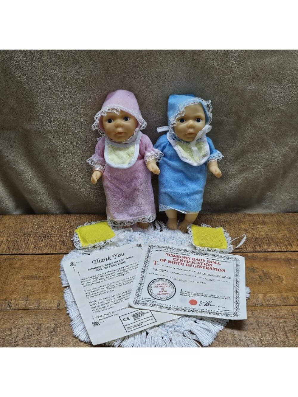 Newborn Vinyl Anatomically Correct Boy & Girl Dolls With Clothes /Certificate